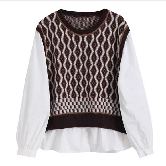 Sweater vest and shirt top - Picture 1 of 3